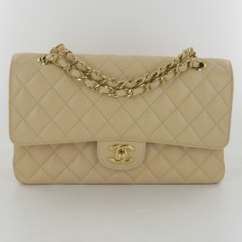 Timeless CHANEL beige leather