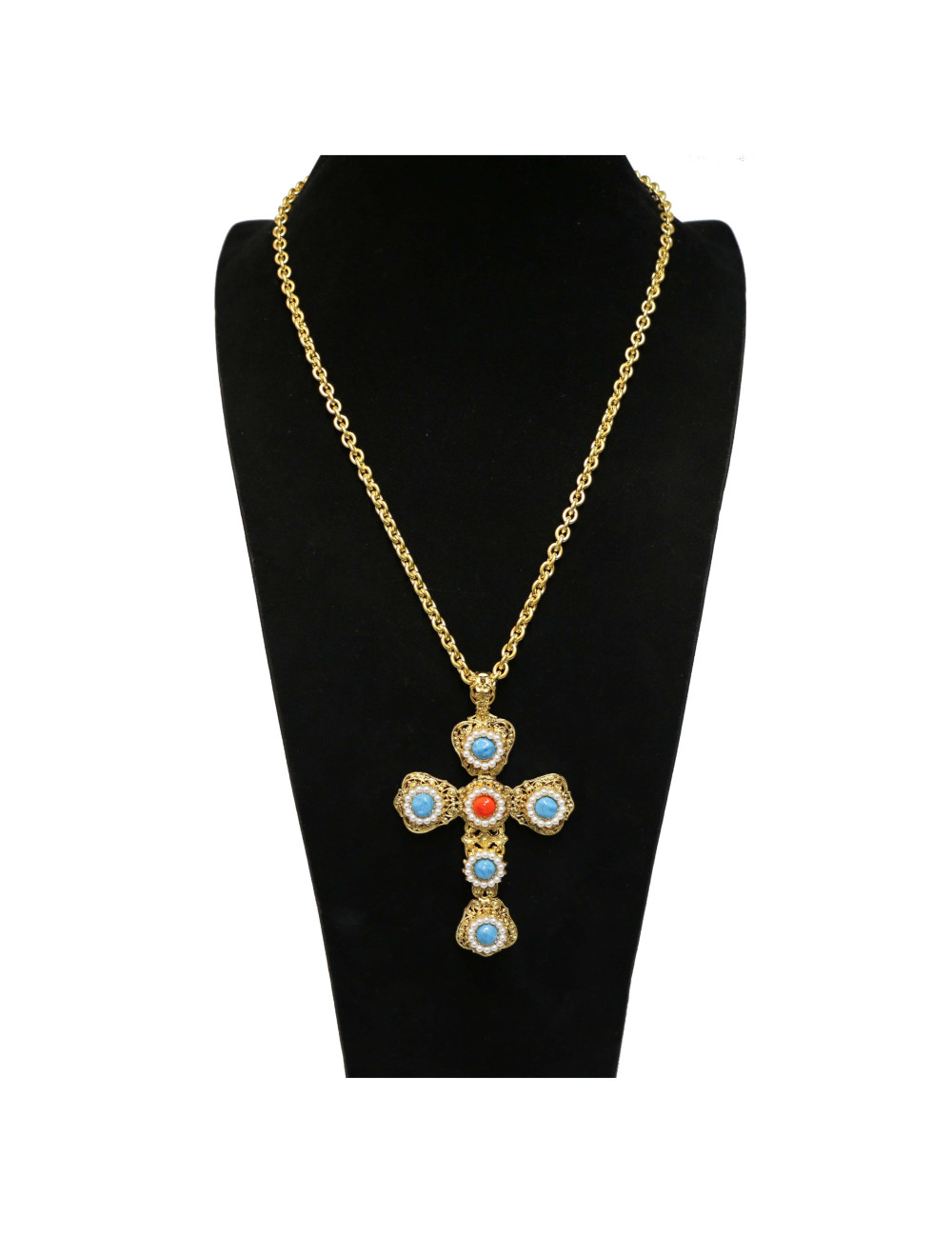 Sautoir croix Marguerite de Valois : livraison gratuite en Europe