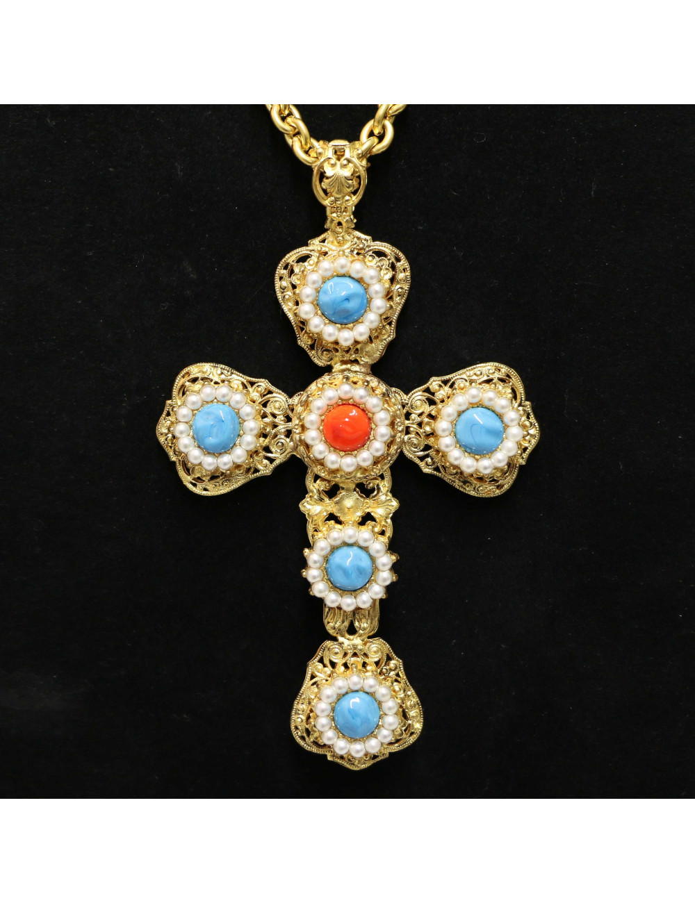 Sautoir croix Marguerite de Valois : livraison gratuite en Europe