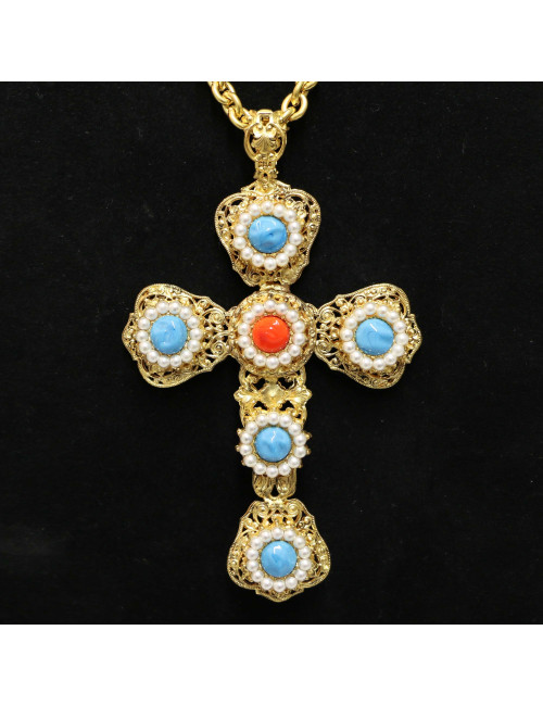 Sautoir croix Marguerite de Valois : livraison gratuite en Europe