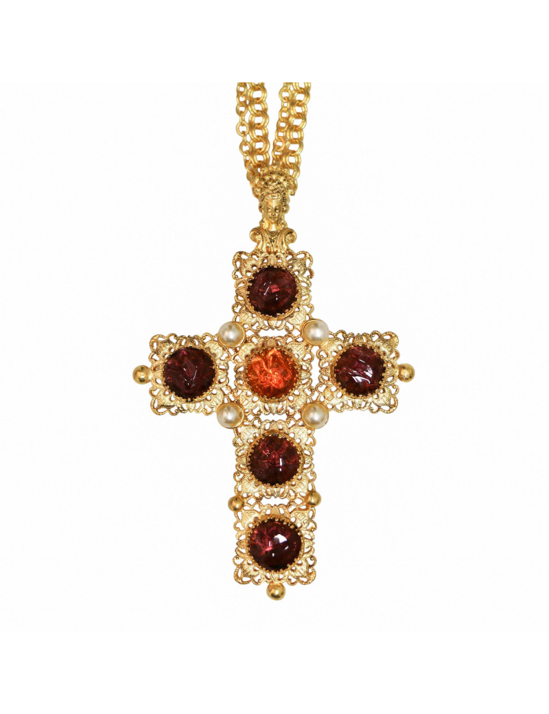 Sautoir Marguerite de Valois croix, occasion certifiée authentique