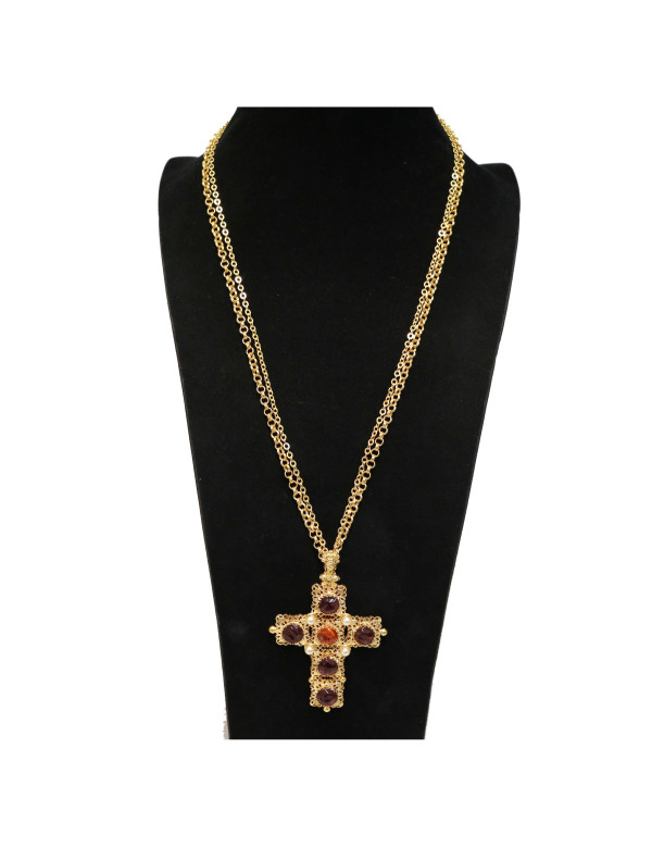 Sautoir MARGUERITE DE VALOIS croix 2