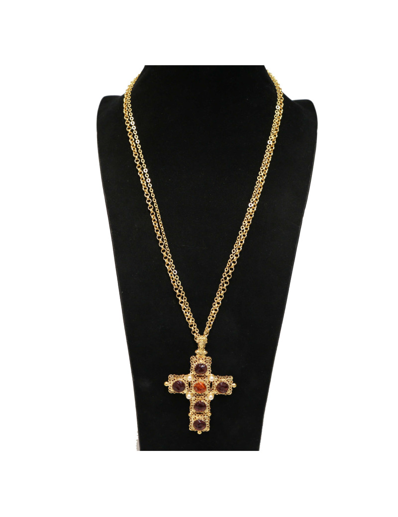 Sautoir Marguerite de Valois croix, occasion certifiée authentique