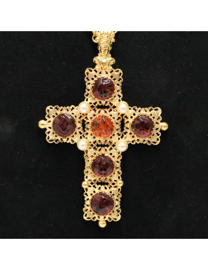 Sautoir Marguerite de Valois croix, occasion certifiée authentique