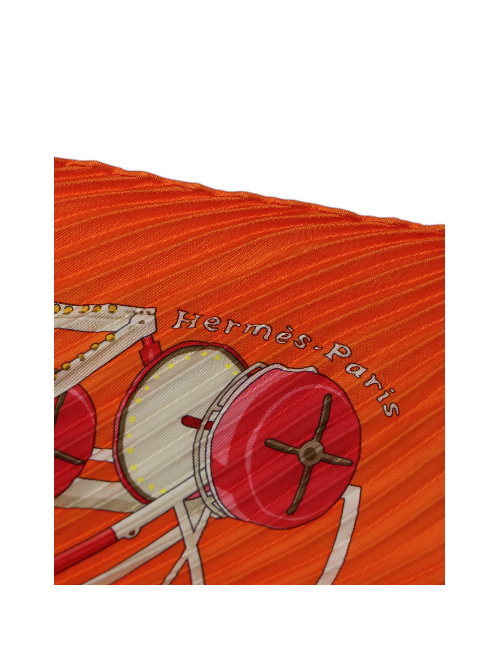 Plissé HERMES Grande Roue orange