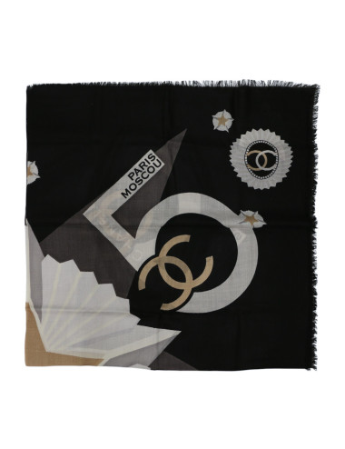 Foulard CHANEL Paris-Moscou noir 2