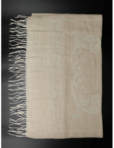 Châle LOEWE beige cachemire et soie 2