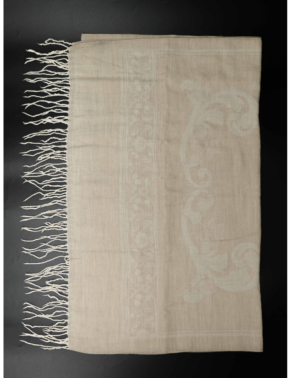 Châle LOEWE beige cachemire et soie