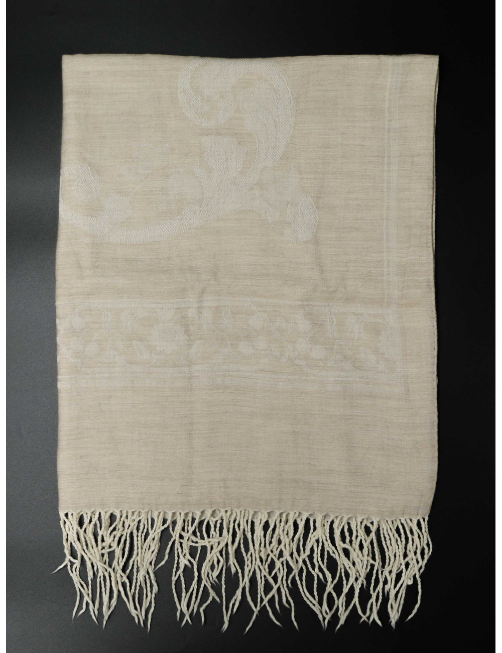 Châle LOEWE beige cachemire et soie