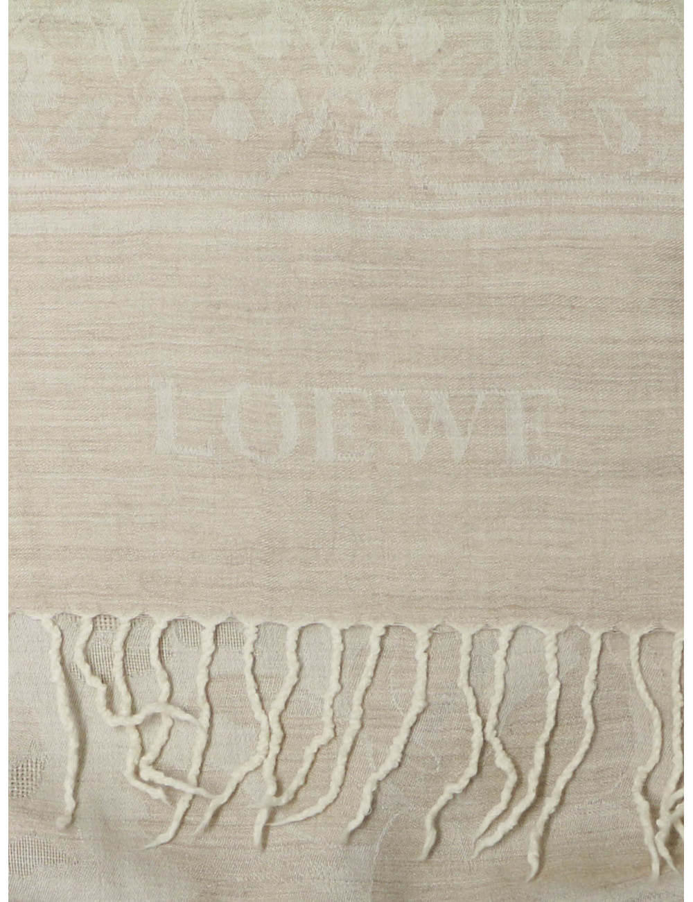 Châle LOEWE beige cachemire et soie