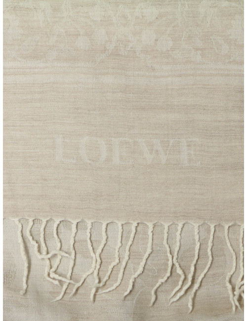 Châle LOEWE beige cachemire et soie