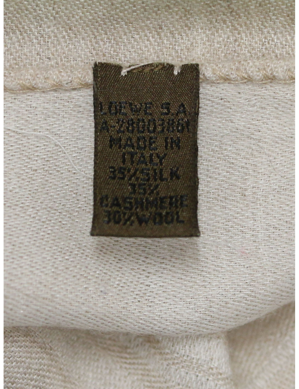 Châle LOEWE beige cachemire et soie