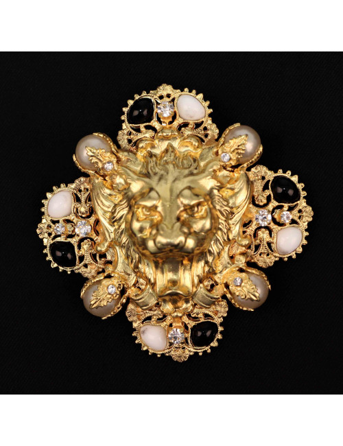Broche Marguerite de Valois "fureur royale" : fabrication française