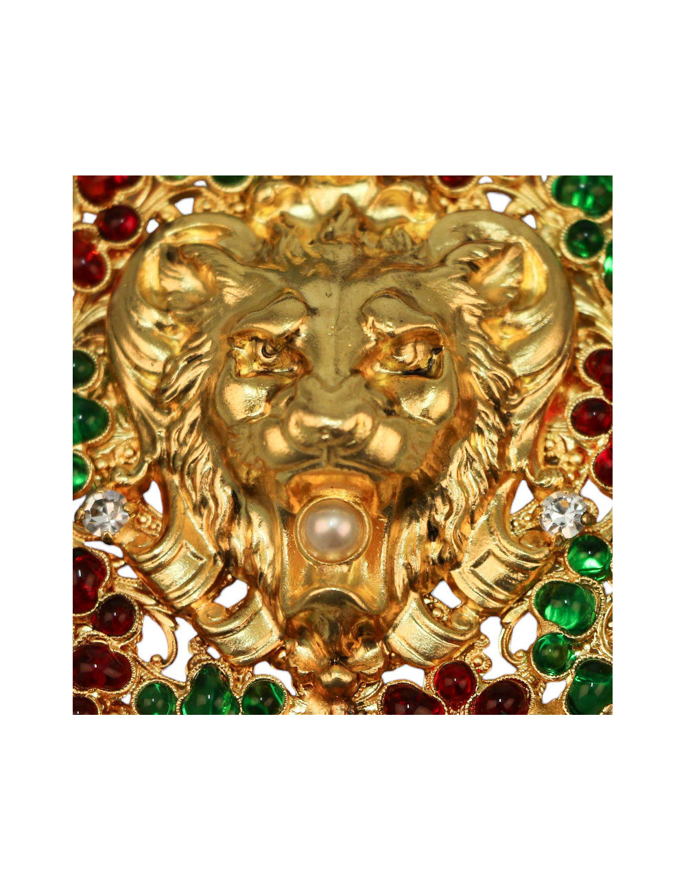Broche MARGUERITE DE VALOIS "le lion aux fleurs"