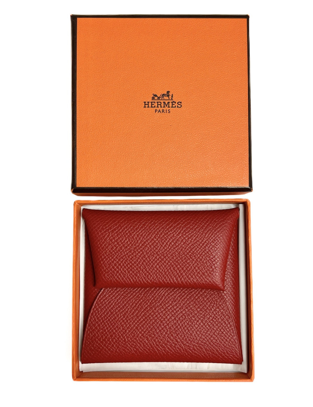 Porte monnaie Bastia HERMES rouge