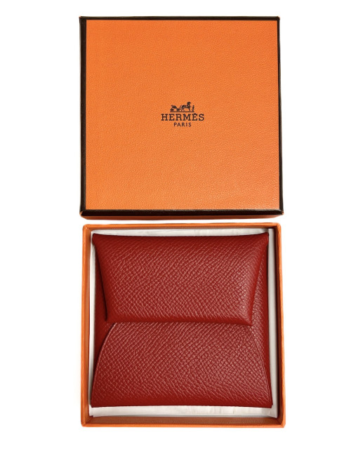 Porte monnaie Bastia HERMES rouge