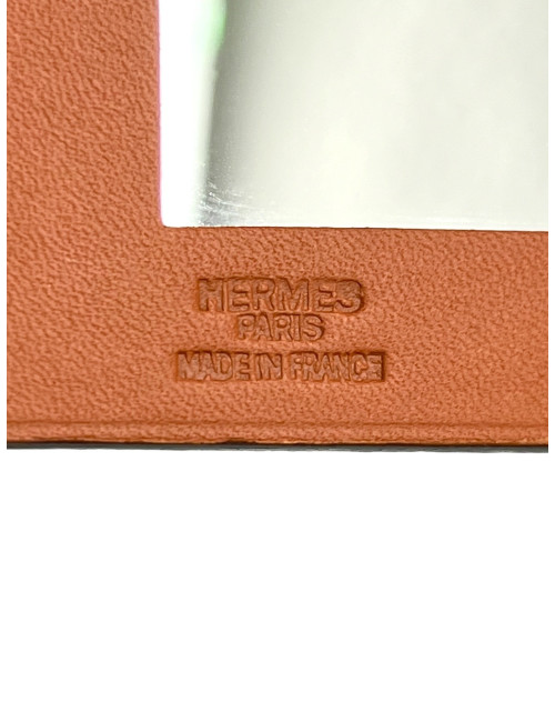Miroir de sac HERMES cuir orange