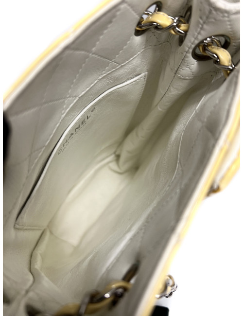 CHANEL Vertical Timeless bag in yellow patent leather