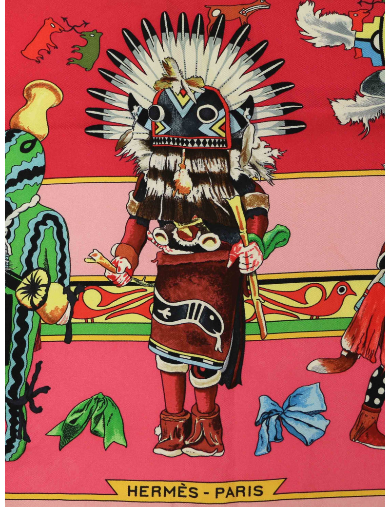 Carré HERMES Kachinas rose