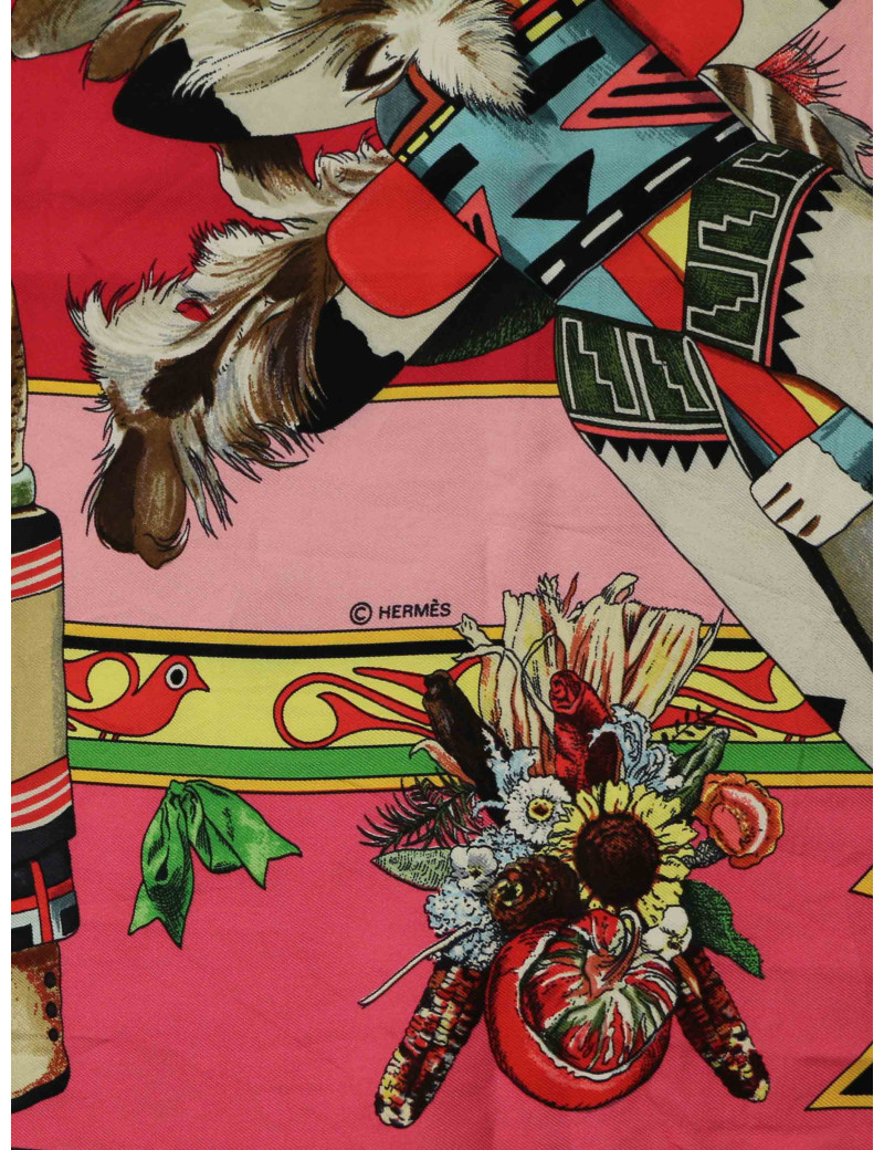 Carré HERMES Kachinas rose
