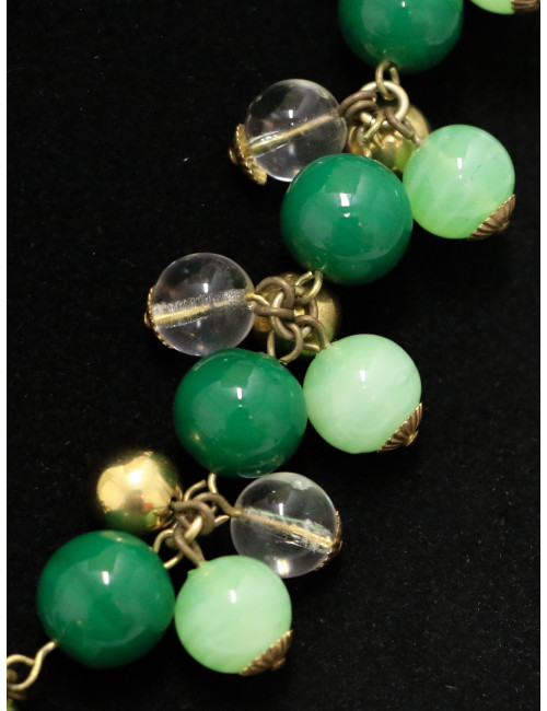 Sautoir YSL perles pâte de verre