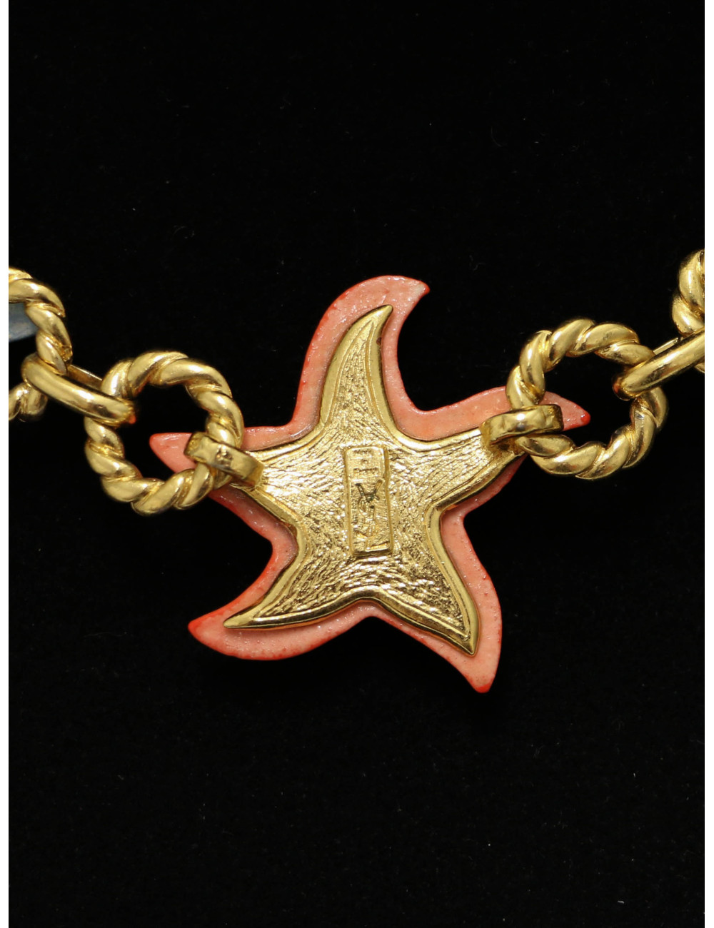 Collier YSL Etoiles de mer turquoise corail