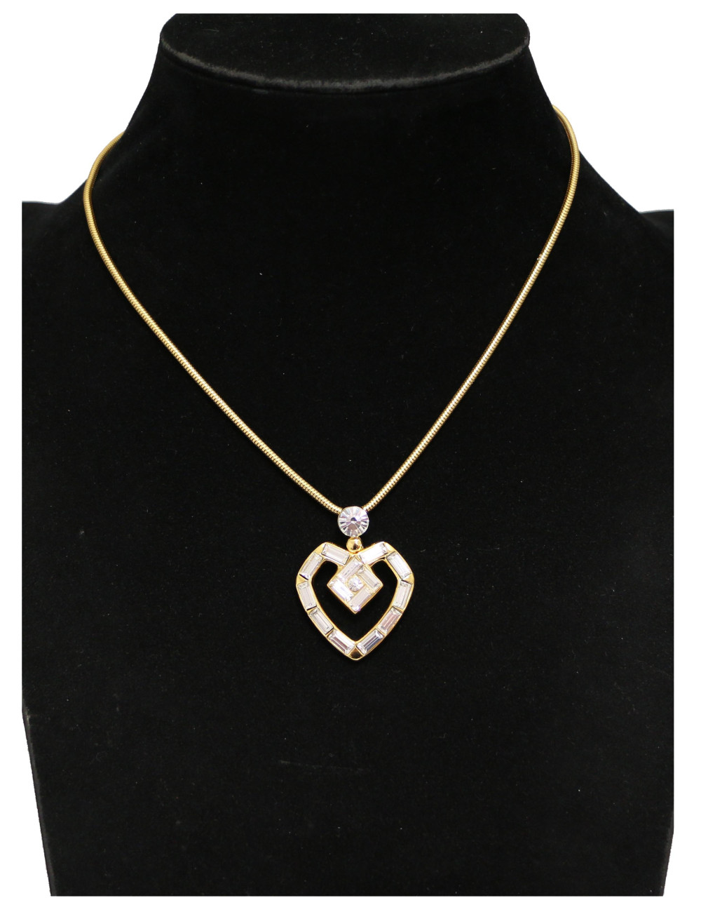 YVES SAINT LAURENT pendentif coeur doré