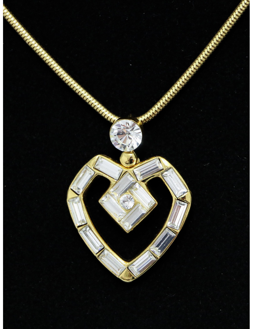 YVES SAINT LAURENT pendentif coeur doré