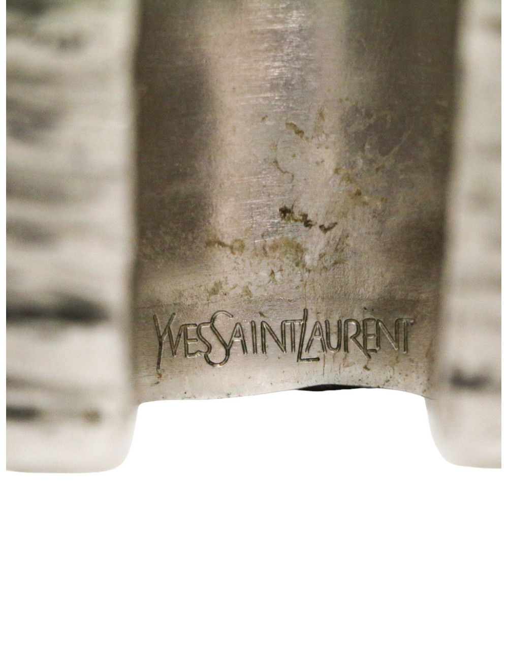 Manchette YSL Goossens vintage décorée d'un pierre semi-précieuse