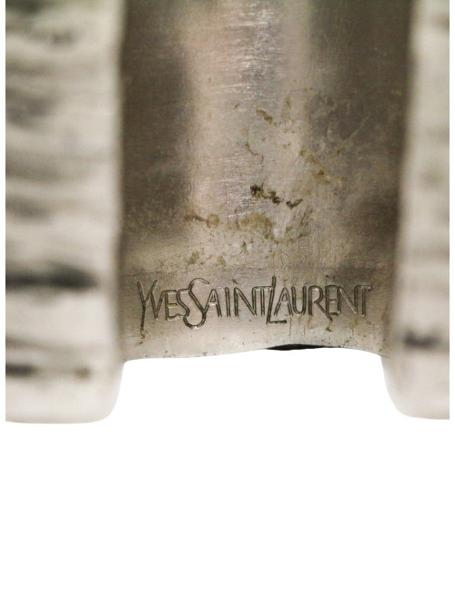 Manchette YSL Goossens vintage décorée d'un pierre semi-précieuse