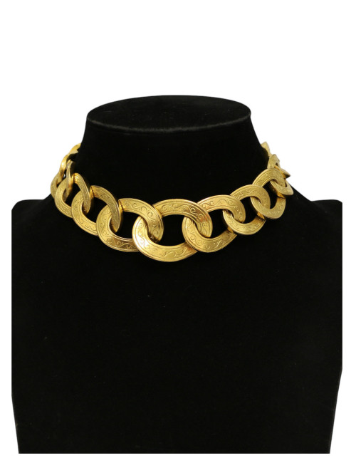 Collier ras de cou YSL par GOOSSENS doré