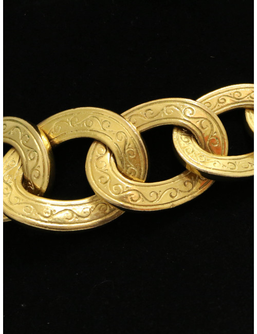 Collier ras de cou YSL par Goossens doré : certifié autentique