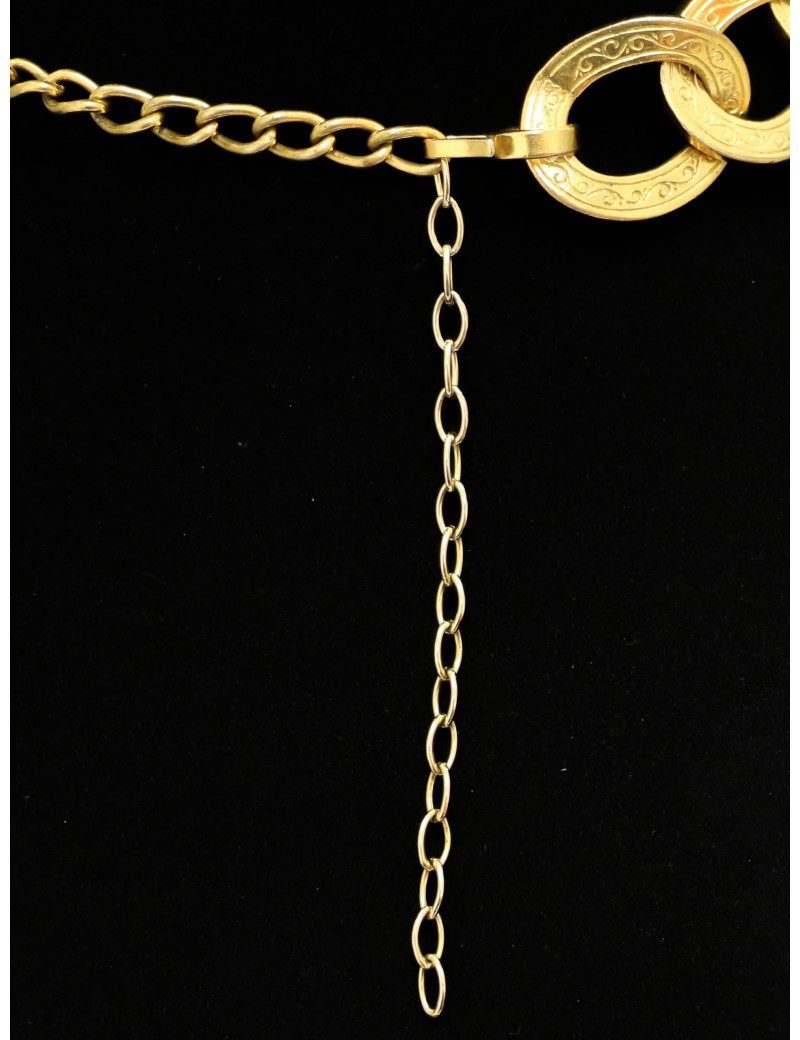 Collier ras de cou YSL par Goossens doré : certifié autentique