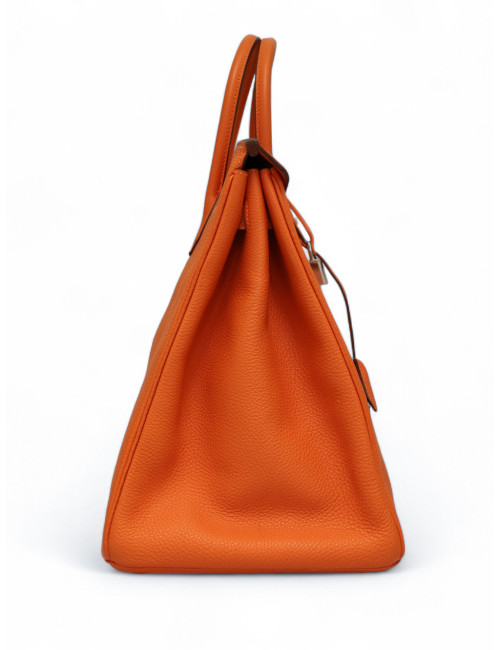 Sac Birkin 40 orange HERMES cuir togo