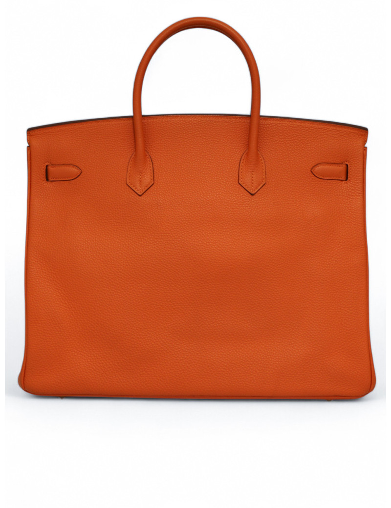 Sac Birkin 40 orange HERMES cuir togo
