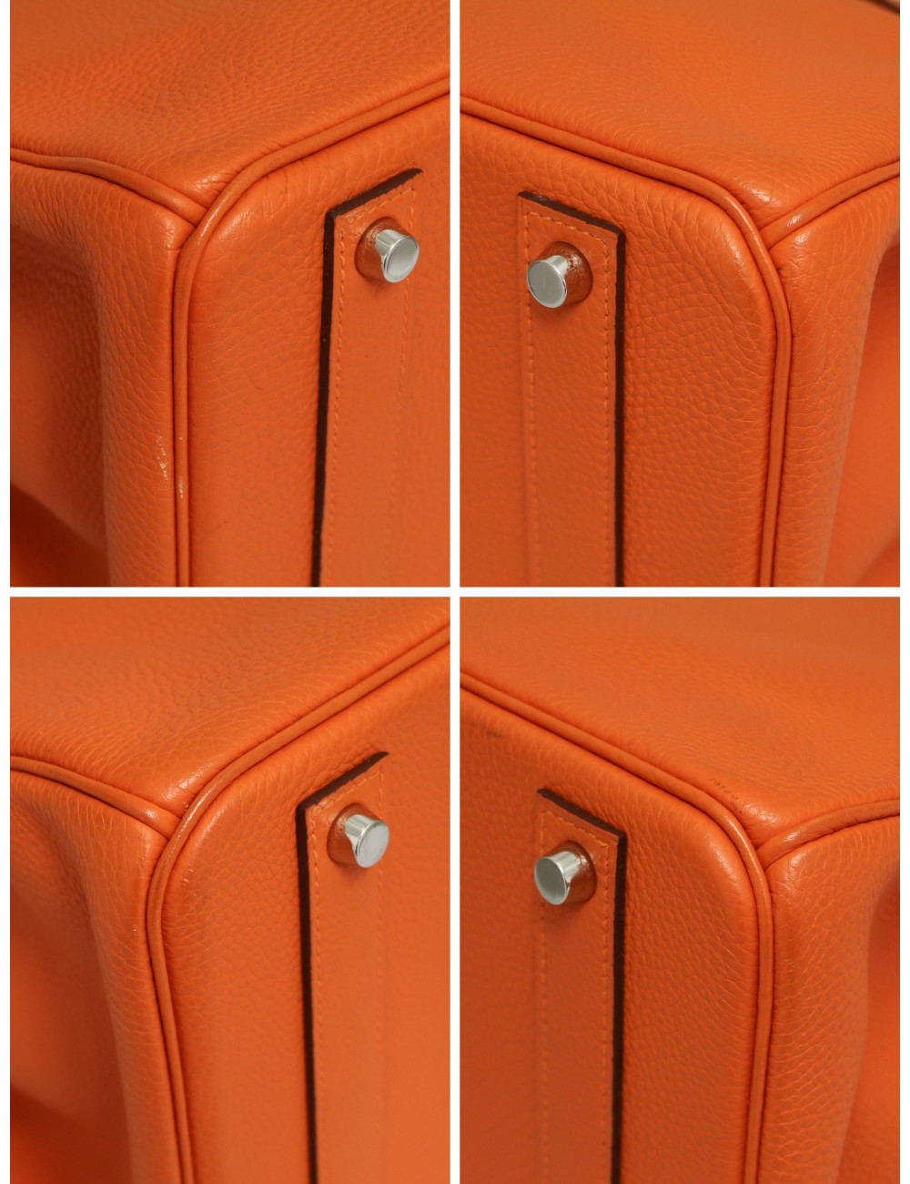 Sac Birkin 40 orange HERMES cuir togo