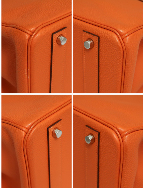 Sac Birkin 40 orange HERMES cuir togo