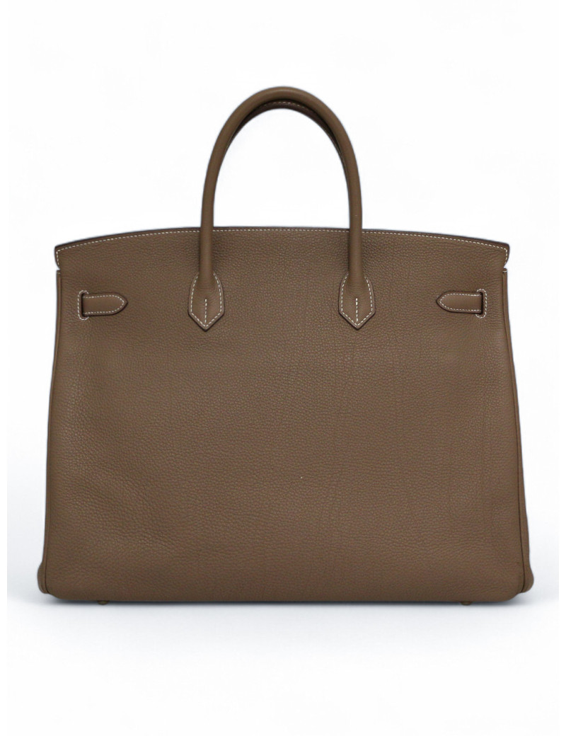 Sac Birkin 40 étoupe HERMES cuir togo