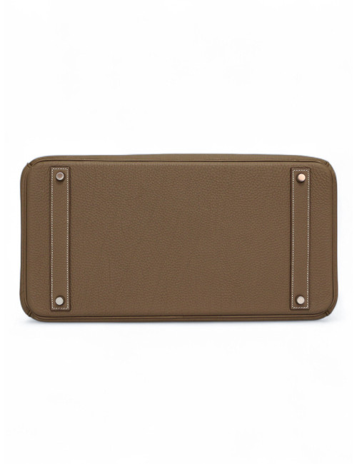 Sac Birkin 40 étoupe HERMES cuir togo