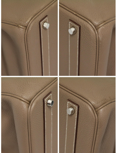 Sac Birkin 40 étoupe HERMES cuir togo