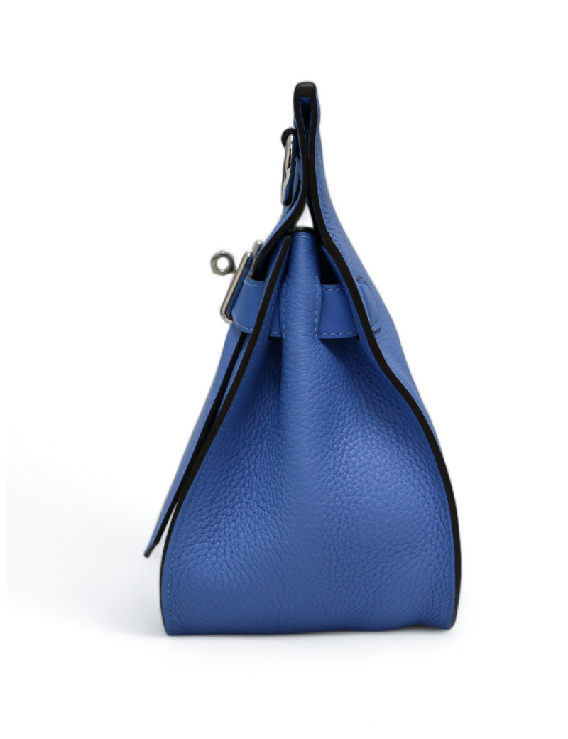 Jypsière HERMES cuir Togo Swift bleu hydra