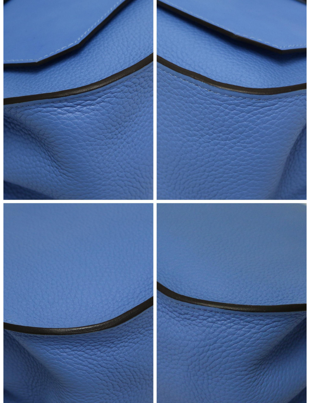 Jypsière HERMES cuir Togo Swift bleu hydra