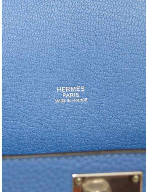 Jypsière HERMES cuir Togo Swift bleu hydra