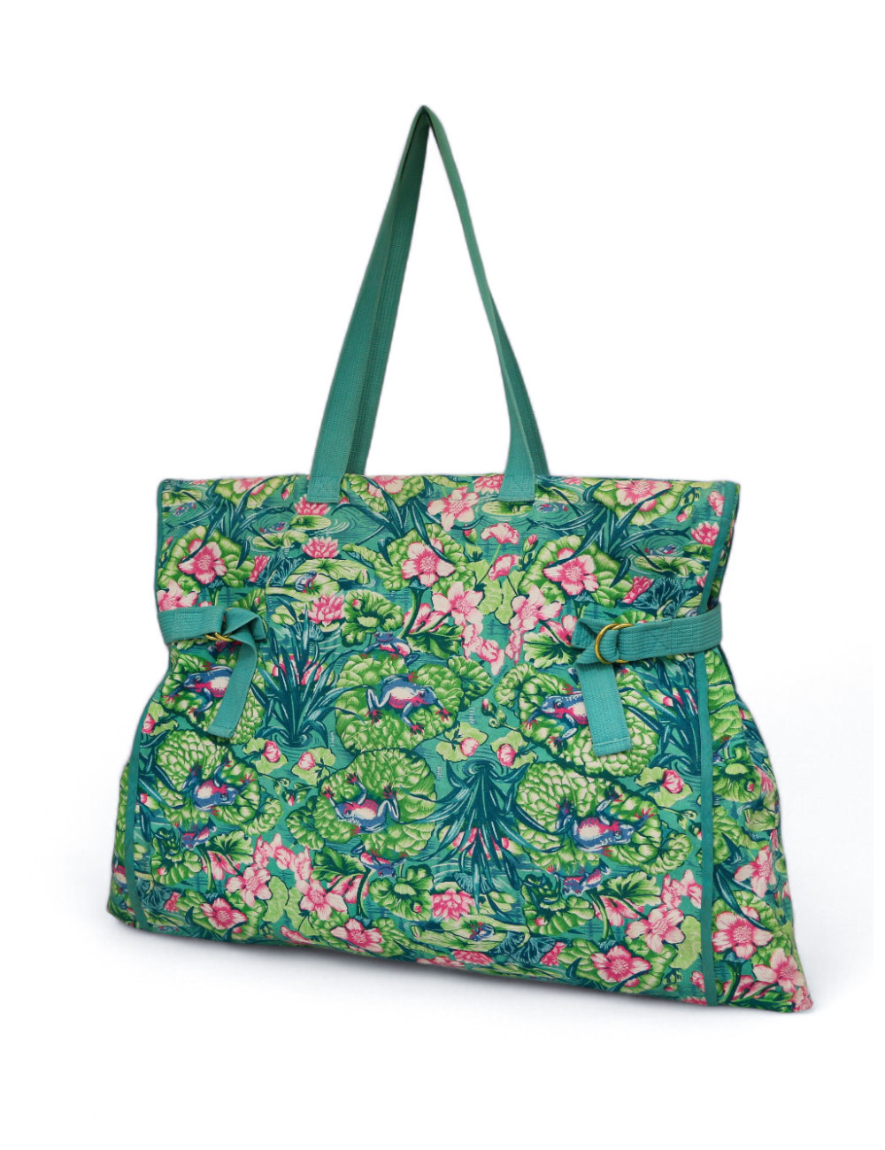 Sac de plage HERMES toile imprimé