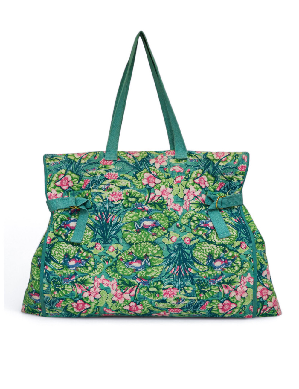 Sac de plage HERMES toile imprimé