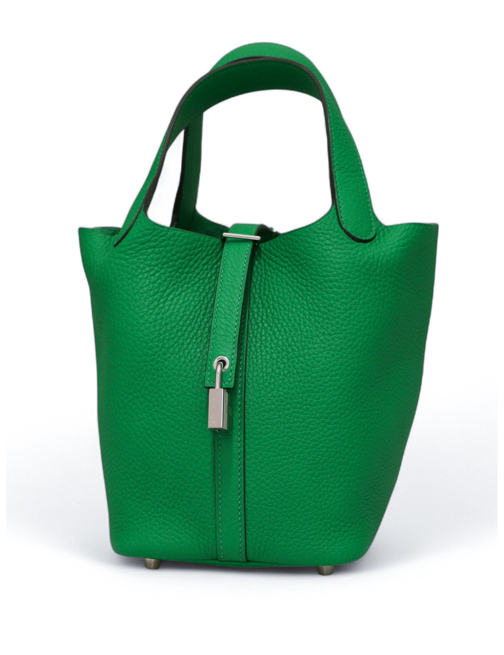 Sac Picotin 18 HERMES cuir togo vert bambou