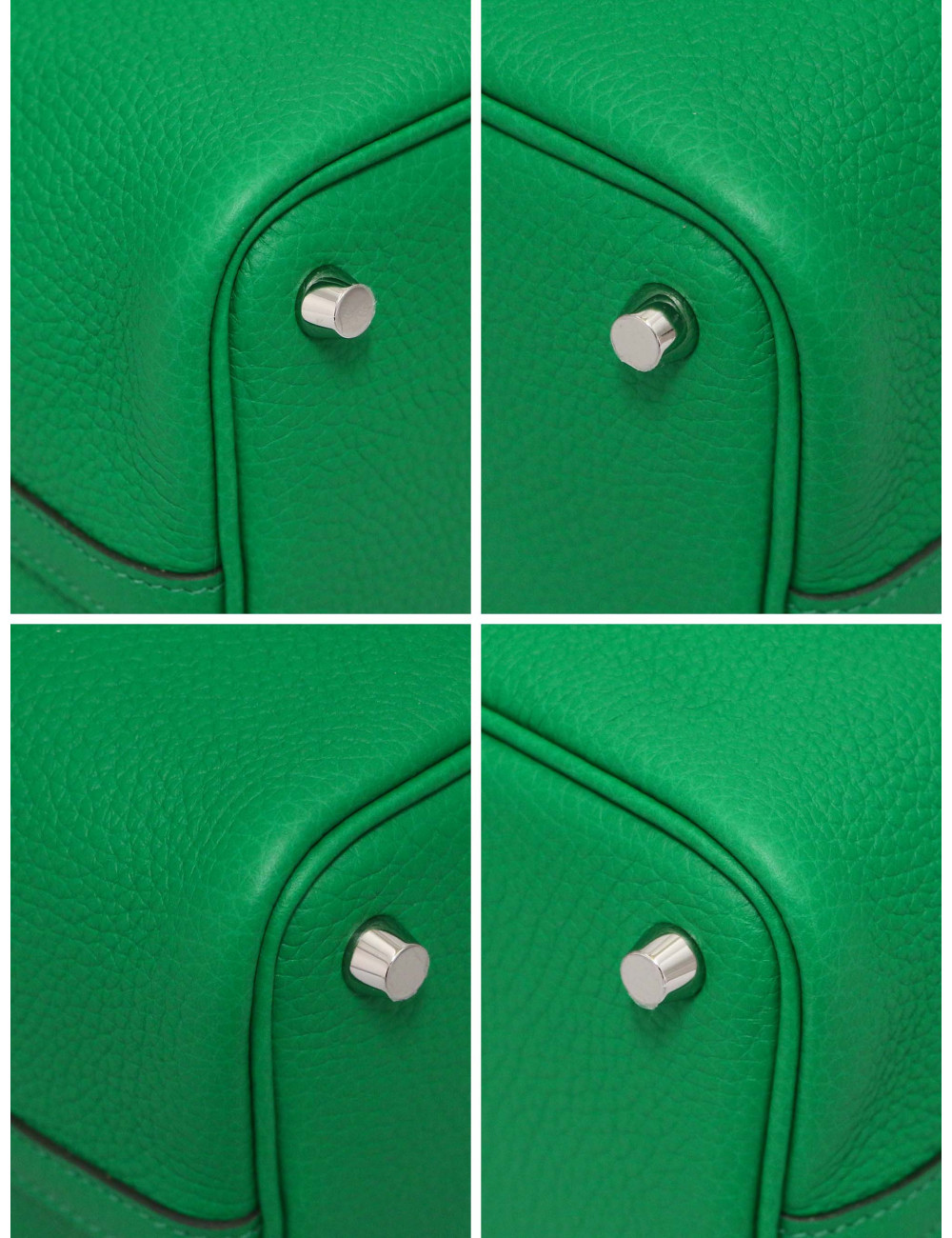 Sac Picotin 18 HERMES cuir togo vert bambou