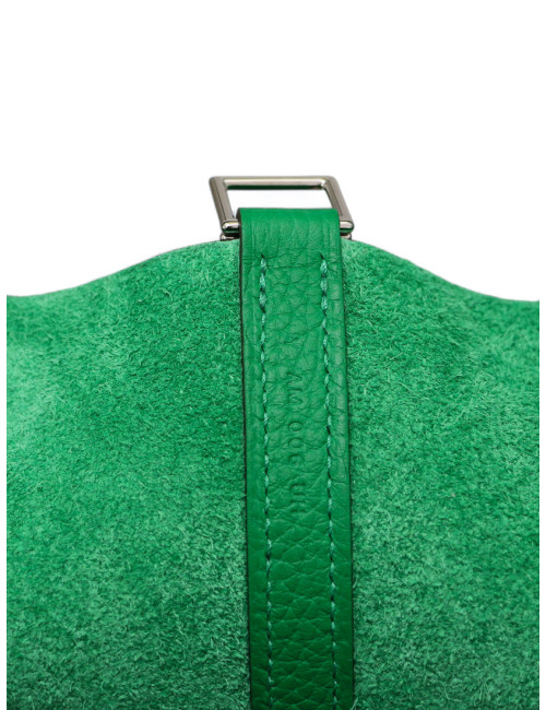 Sac Picotin 18 HERMES cuir togo vert bambou