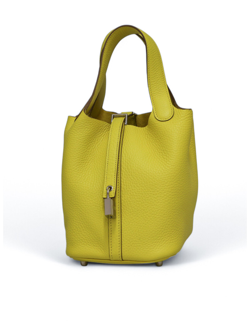 Sac HERMES Picotin 18 jaune