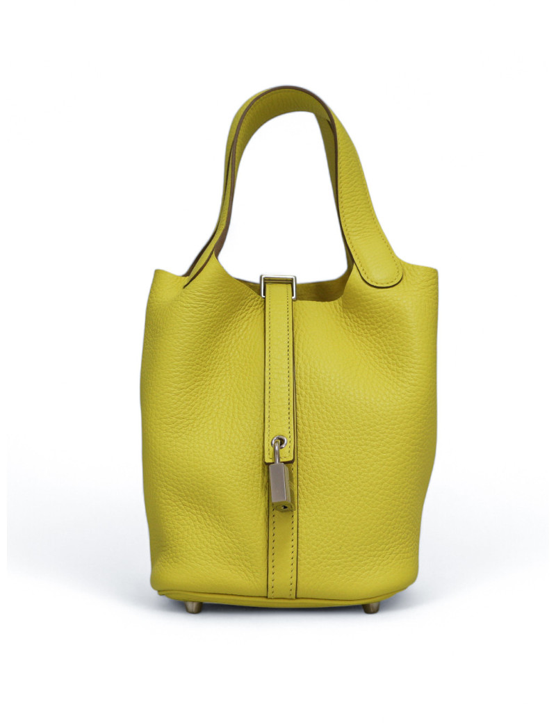 Sac HERMES Picotin 18 jaune